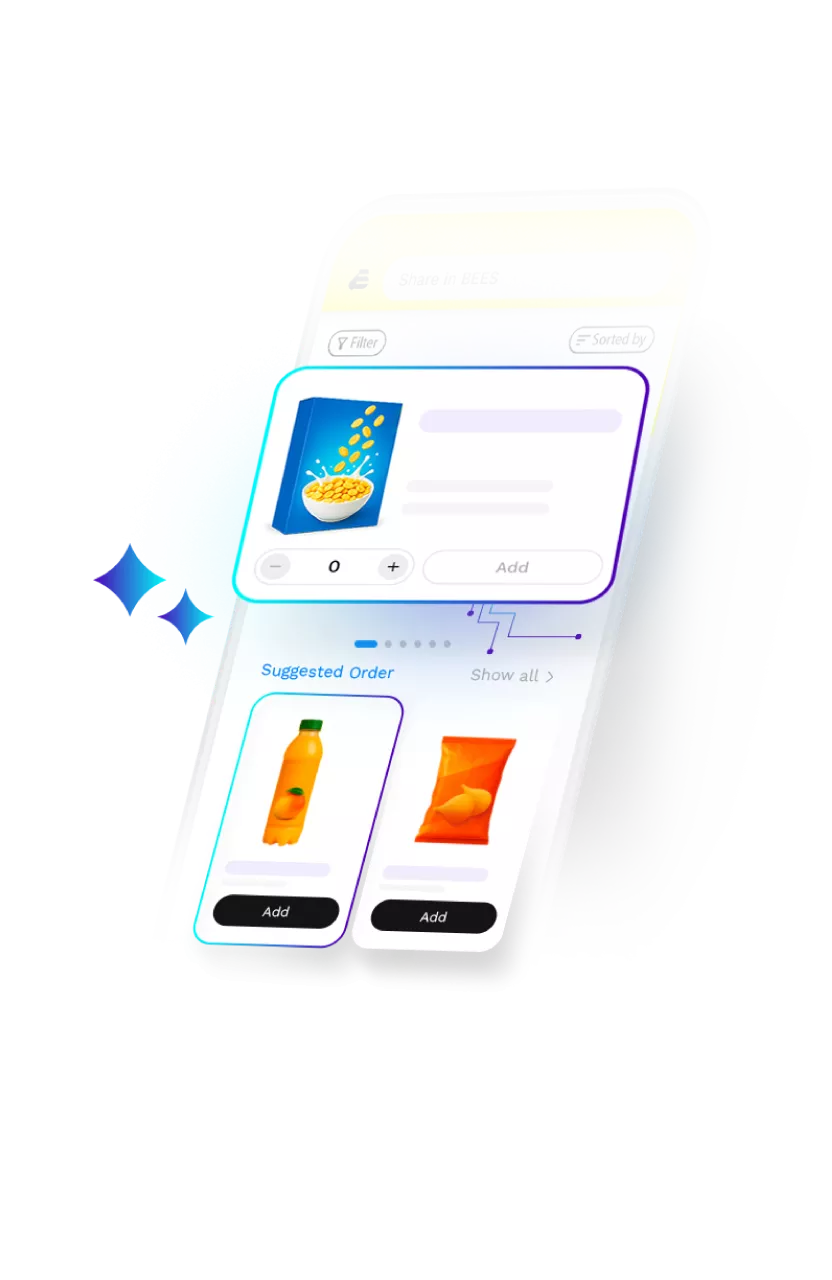 BEES AI smarter shopping graphic.