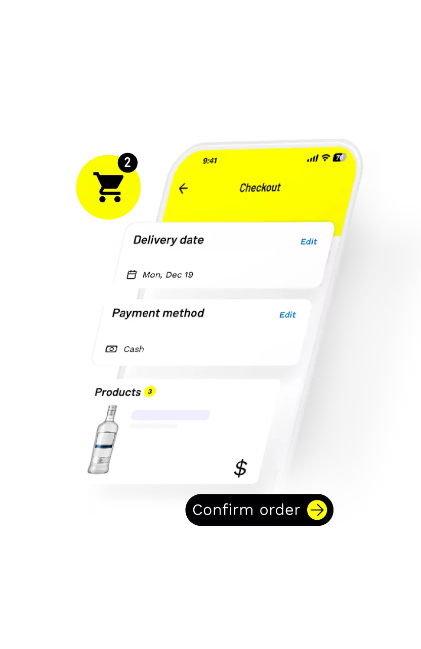 A check-out screen on mobile showing flexible delivery options.