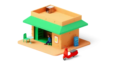 A graphic of a house.